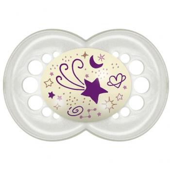 MAM Original Night Succhietto in Silicone, 16+ mesi, Femmina, Confezione da 2 pz