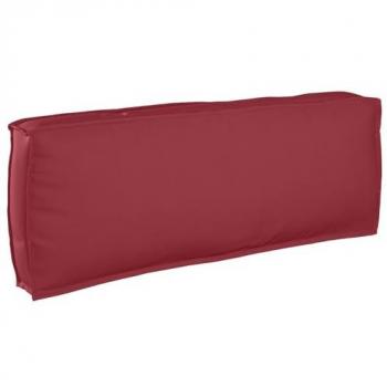 Cuscino Oxford per Pallet 120x40x12 cm con Schienale Rosso Vino