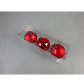 Boules de Noël en Verre Rouge