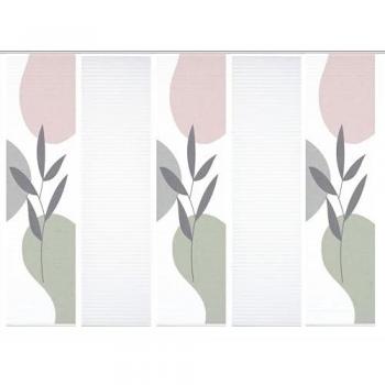 Eco‑Fronda Rollgardinen – Set aus 5 Stück, 245 × 60 cm, digital gedruckt