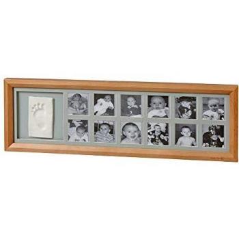 Portfolio dei Primi 12 Mesi con Impronta Mano/Piede, Beige