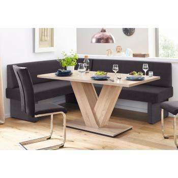 Home affaire Dunkelbraune Eckbank 222 cm x 89 cm x 162 cm