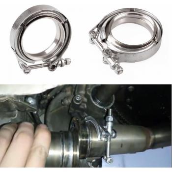 Pince à bande V 3,5 pouces SS304 M/F, conception turbo pour tuyaux de fumée