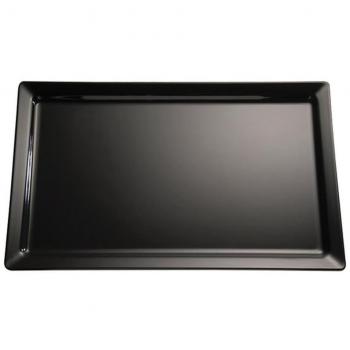 Pure Black Melamine Tray – Durable, Dishwasher Safe – APS Model GF127