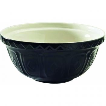 Chip‑Proof 4‑Liter Mason Mixing Bowl – 29 cm, Black Ceramic