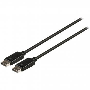 Valueline DP 1.2 2m Male‑to‑Male Cable (Black)
