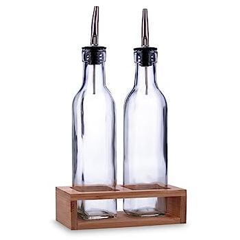 QUID Transparent 260 ml Oil and Vinegar Set – Dishwasher Safe Glass