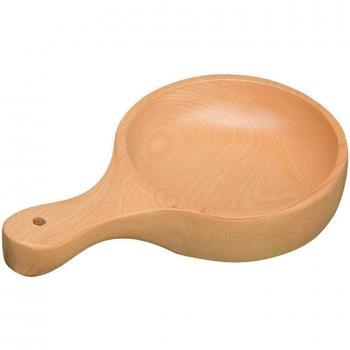 Long Handle Beech Wood Water Scoop Bowl