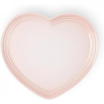 Assiette Plate Amour 23 cm Rose Shell