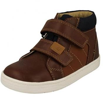 Brown Leather Boys' Rip-Tape Preschool Boots