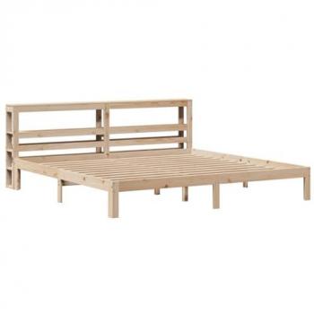 Letto Giroletto 200x200 cm in Legno Massello di Pino