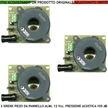 Securvera Sirena Antifurto 3 Pezzi 105 dB
