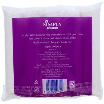 SilkWrap 500-Piece Cotton Cosmetic Squares