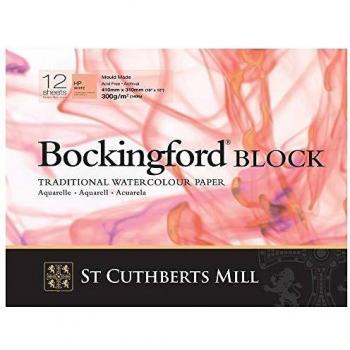 Bockingford 300gsm Hot Pressed Watercolor Blocks, 9x12, 12 Sheets