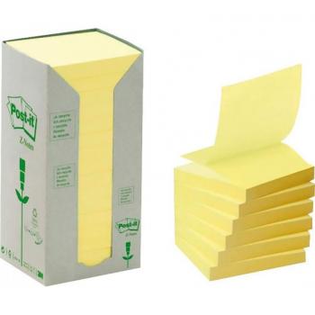Memoblok Post-it Z-Note R3301T recycled 76x76mm gl 16 Stuk