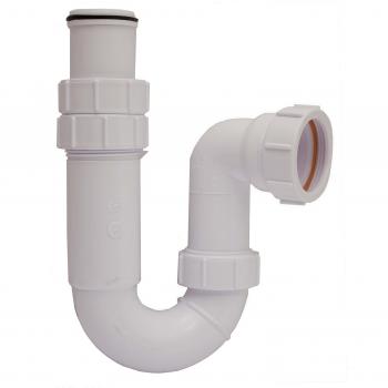 PolyPipe 40mm Swivel Tubular Trap (WT63) – 75mm Telescopic Seal – White