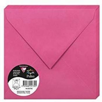 Enveloppes carrées Pollen Clairefontaine rose fuchsia (x20)