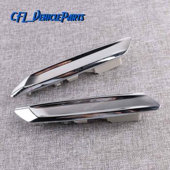 BMW F10 LCI Sedan Chrome Front Fender Trim Molding Pair 51137336645 51137336646
