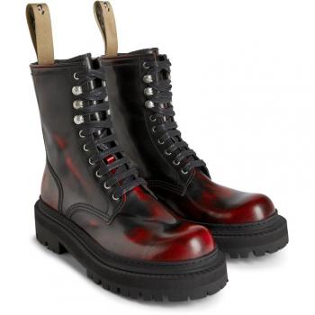 CAMPERLAB Eki Black-Red Women’s Leather Boots, 8.5