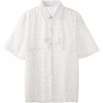 Loose Fit Summer Shirt with Polka Dots for Men
