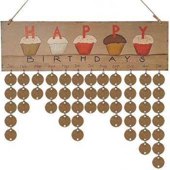 Wooden Wall Hanging Calendar with Special Dates