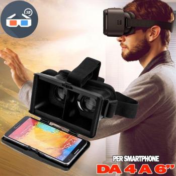 Bakaji Visore VR 3D Nero per Android e iPhone