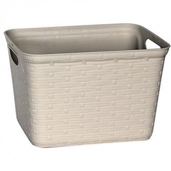 Cesta Multiuso Plástica Crema 28.5x22x19 cm
