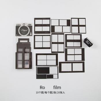 20pcs Vintage Film Collage Stickers for Diary Decoration