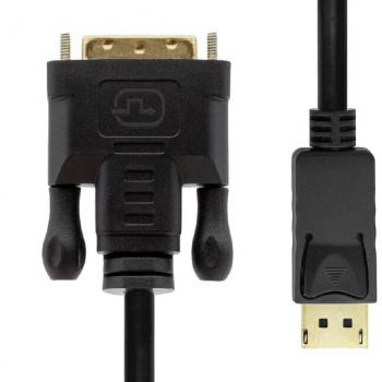 ProXtend Adaptateur DisplayPort/DVI‑D (M), câble 3 m verrouillé, support 1080 p 60 Hz – Noir