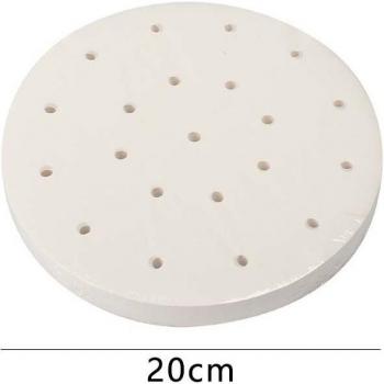 Panier rond en bambou antiadhésif, papier cuisson de cuisine, 24 cm