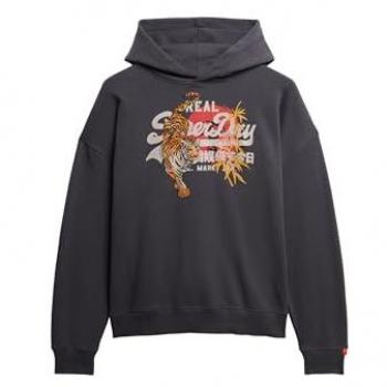 Felpa Superdry Tokyo Vintage Logo grigio scuro