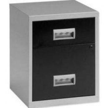 Archivador metálico Pierre Henry Combi 2 cajones, puerta corredera