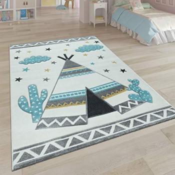 Paco Home Chambre d'Enfant Tapis Beige 133 cm – Pastels