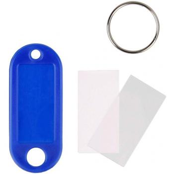 100 Etiquetas de Llavero con Anillo Dividido