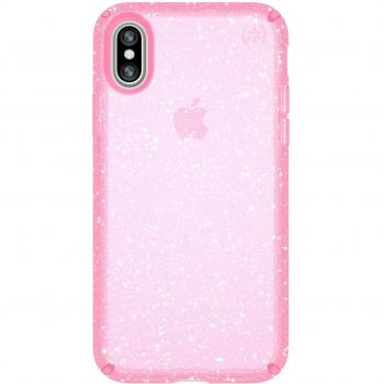 Presidio Clear + Glitter Hülle für iPhone X – Pink & Gold Glitzerglas