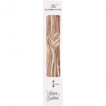 Curved Threaded Birthday Cake Candles (6 Pack)
