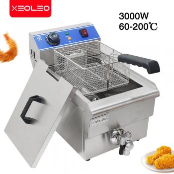 Hausgewerblicher Frittiertopf XEOLEO 10 l – Edelstahl, French Style