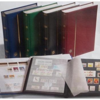 Black Padded Leatherette A4 Stamp Book – 32 Pages