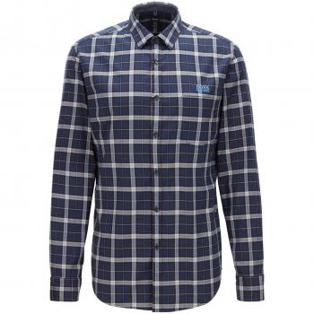 BOSS Athleisure Herrenbekleidung: Hemd Blau L (BISE_R)