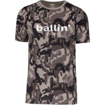 Camouflage Grey T‑Shirt Ballin L