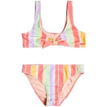 Bikini Roxy Ocean Treasure infantil rosa verde lila