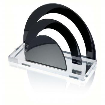 Porte-lettres Transparent/Noir 2 compartiments