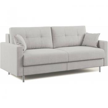 Canapé Modulable Microfibre Détachable 208 cm, Couleur Gris Pâle