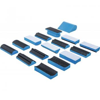 Set di abrasivi BGS con velcro 16 pezzi