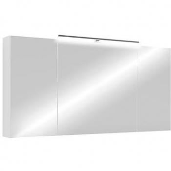 ByLIVING SPREE: Weißer Spiegelschrank 120 cm, LED-Anlage