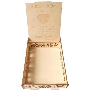 Romantic Wooden Guestbook Box