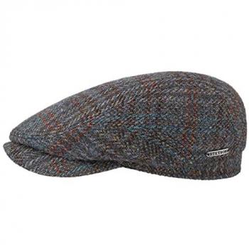 Burnet Harris Tweed Cap by Stetson, Size 62 cm, Grey