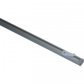 Gardinia 1‑Lauf‑Set “Lucy” – Aluminium‑Schiene mit Bohrkühne, Deckenmontage, Kunststoffträger