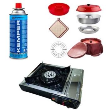 Pack cuisine OMNIA : Four, Réchaud gaz, Cartouches KEMPER