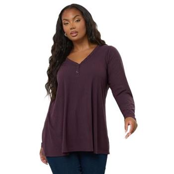 Blouse Henley Courbe Violet